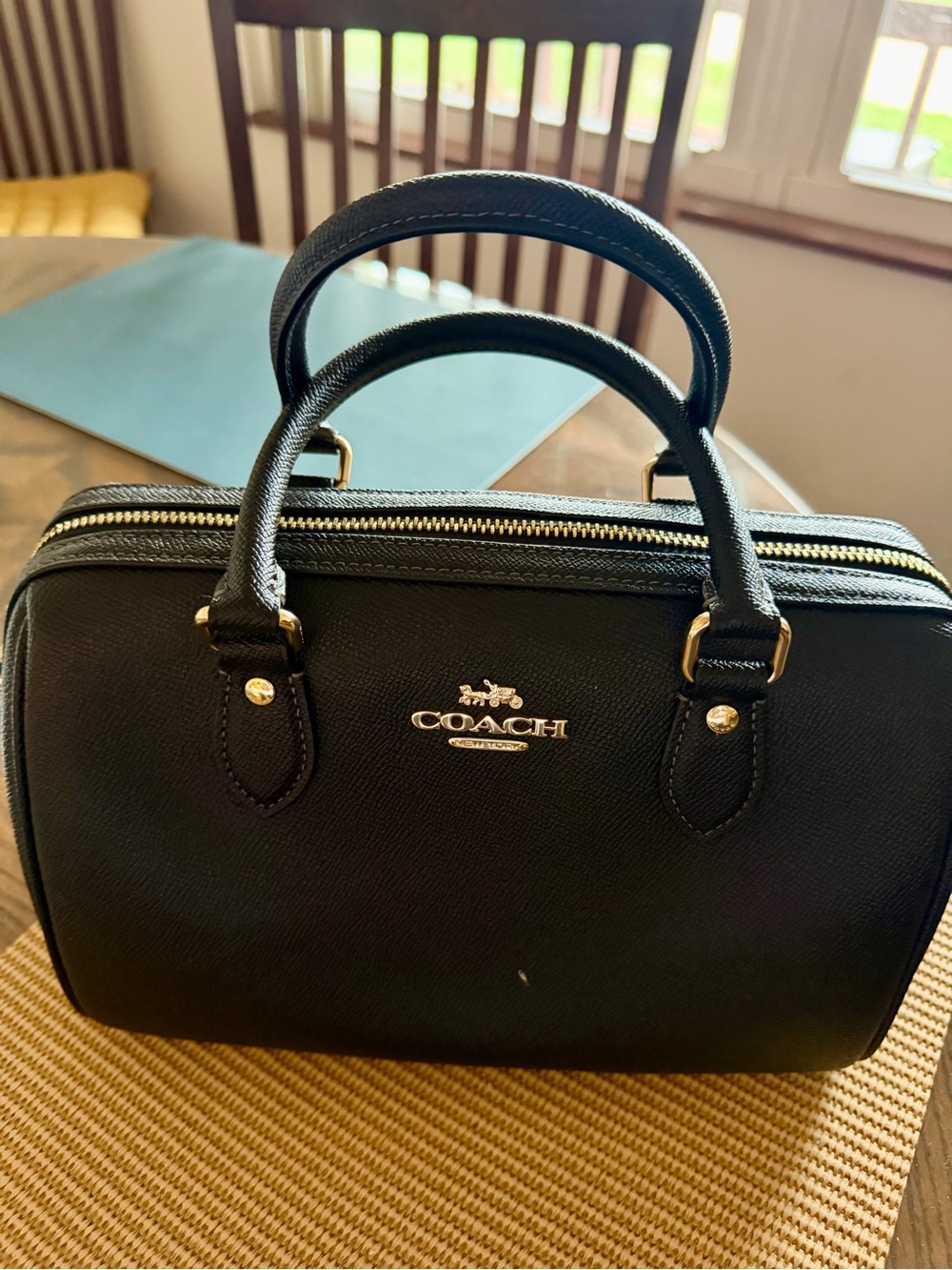 Coach Black Rowan Satchel Bag